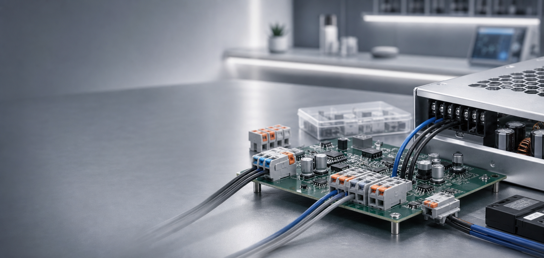 PCB terminal block connection layout