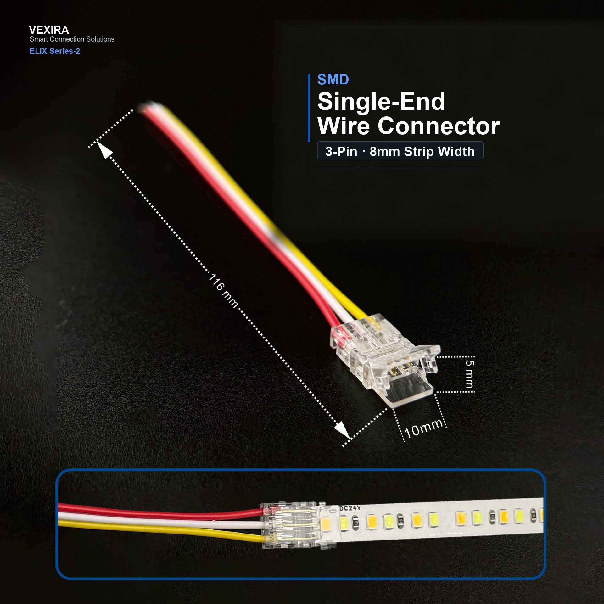 S-3P-8-1-S Single-End Wire Connector