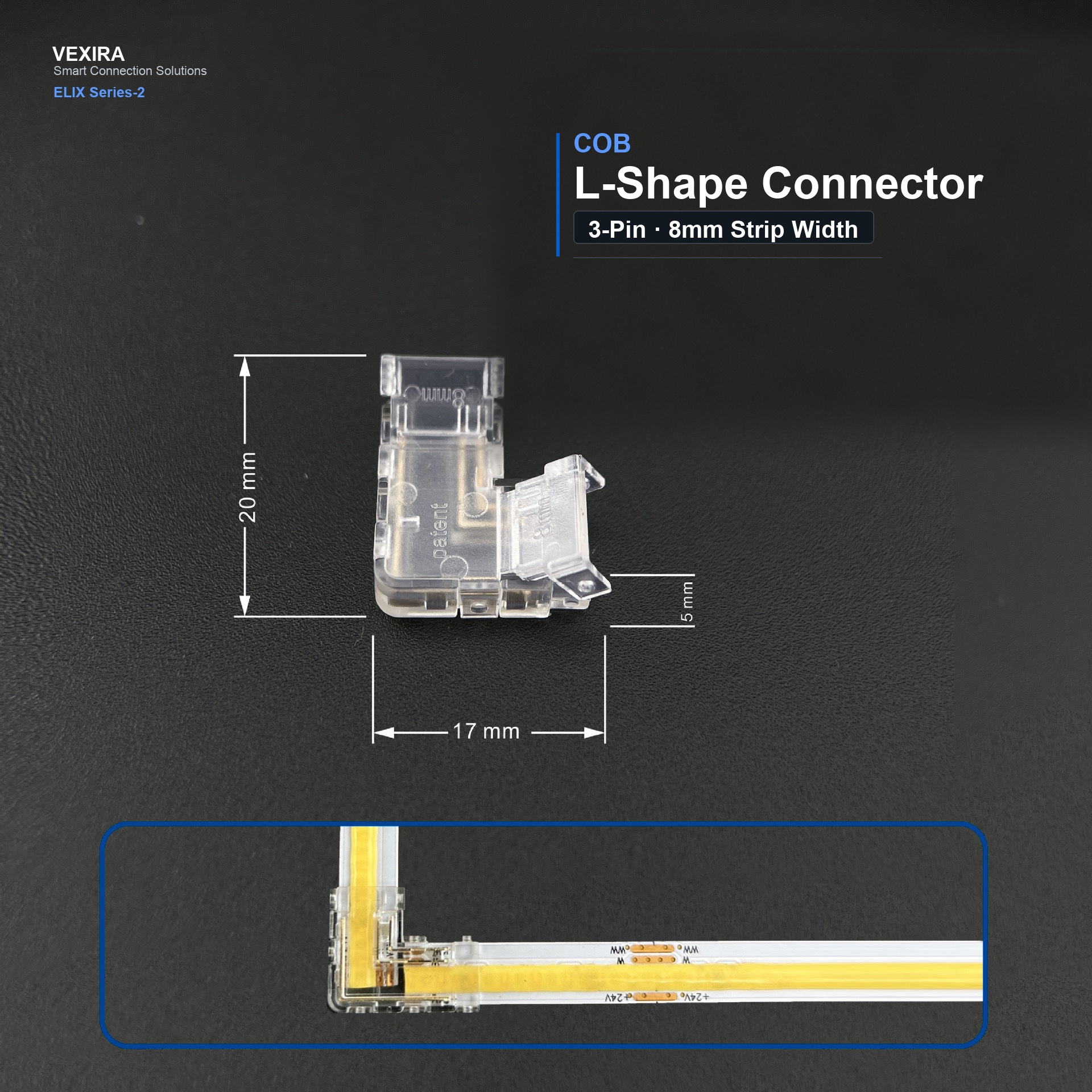 S-3P-8-L-C L-Shape Connector
