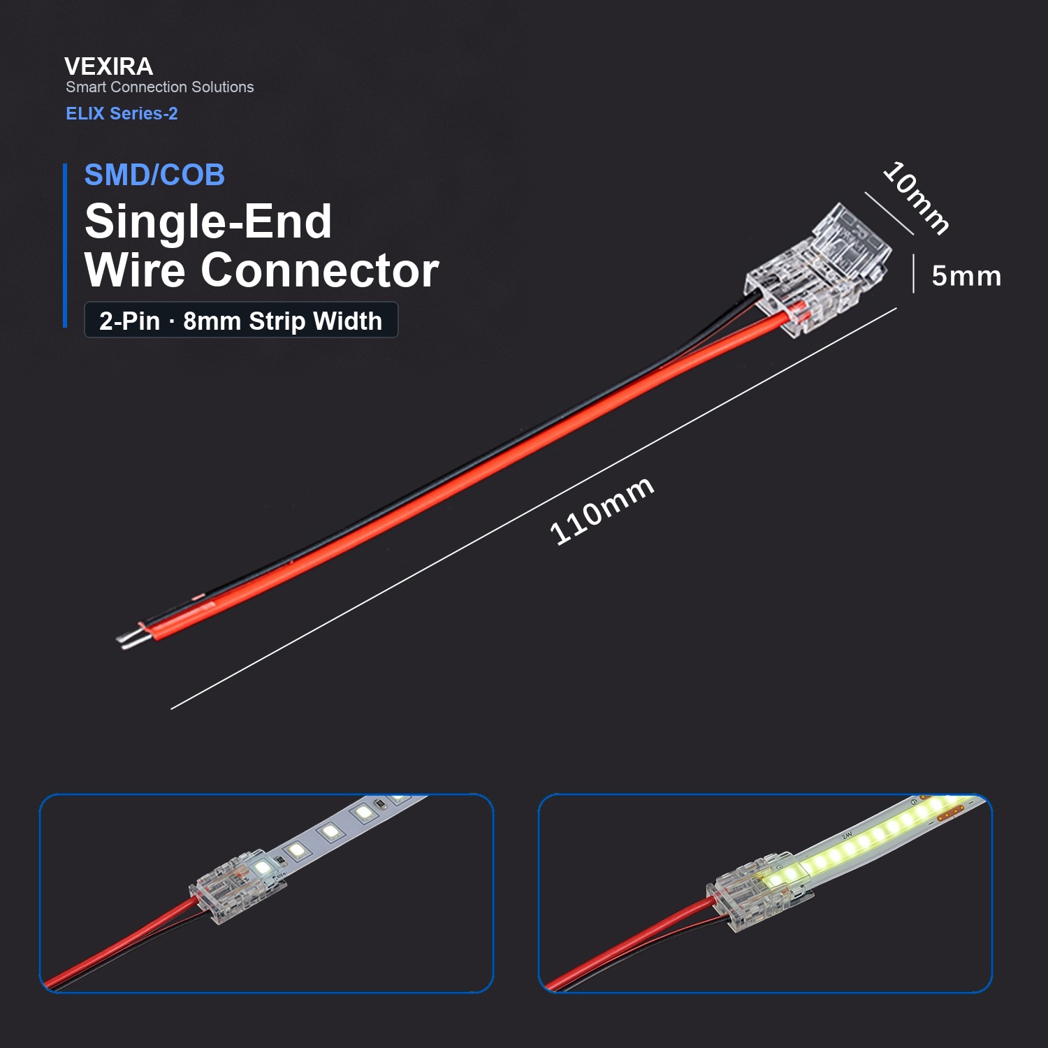 S-2P-8-1 Single-End Wire Connector