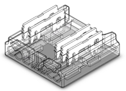 S-COB-5PIN-12MM-D Press-Fit LED Strip Connector