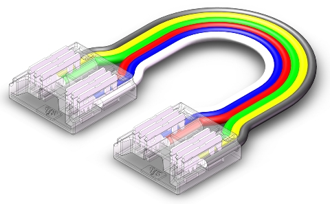 S-COB-6PIN-12MM-C Press-Fit LED Strip Connector