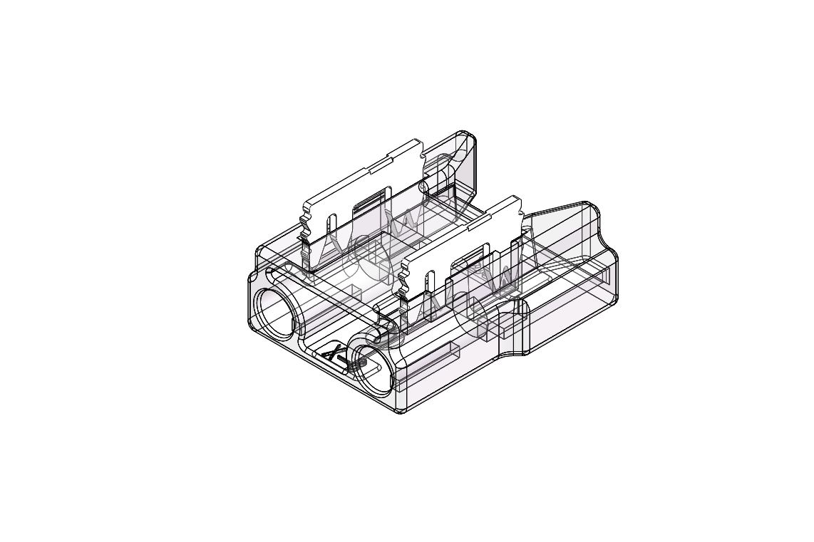 S-SC-2PIN-8MM-D1 Press-Fit LED Strip Connector