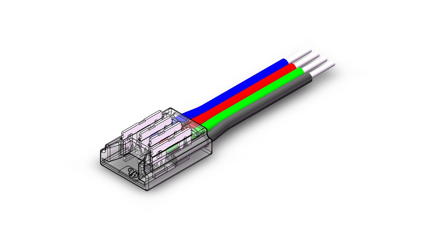 S-SMD-4PIN-8MM-B Press-Fit LED Strip Connector
