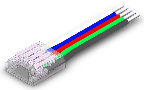 S-SMD-5PIN-10MM-B Press-Fit LED Strip Connector
