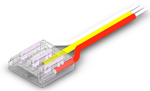 S-SMD-3PIN-12MM-B Press-Fit LED Strip Connector