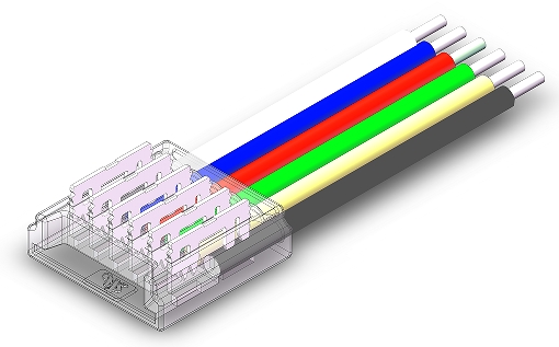 S-SMD-6PIN-12MM-B Press-Fit LED Strip Connector