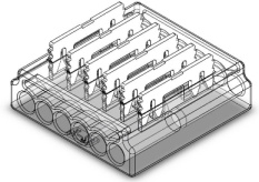 S-SMD-6PIN-12MM-E Press-Fit LED Strip Connector