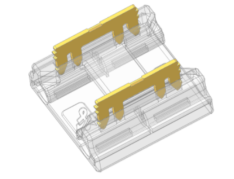 S-SC-2PIN-10MM-ZG Press-Fit LED Strip Connector