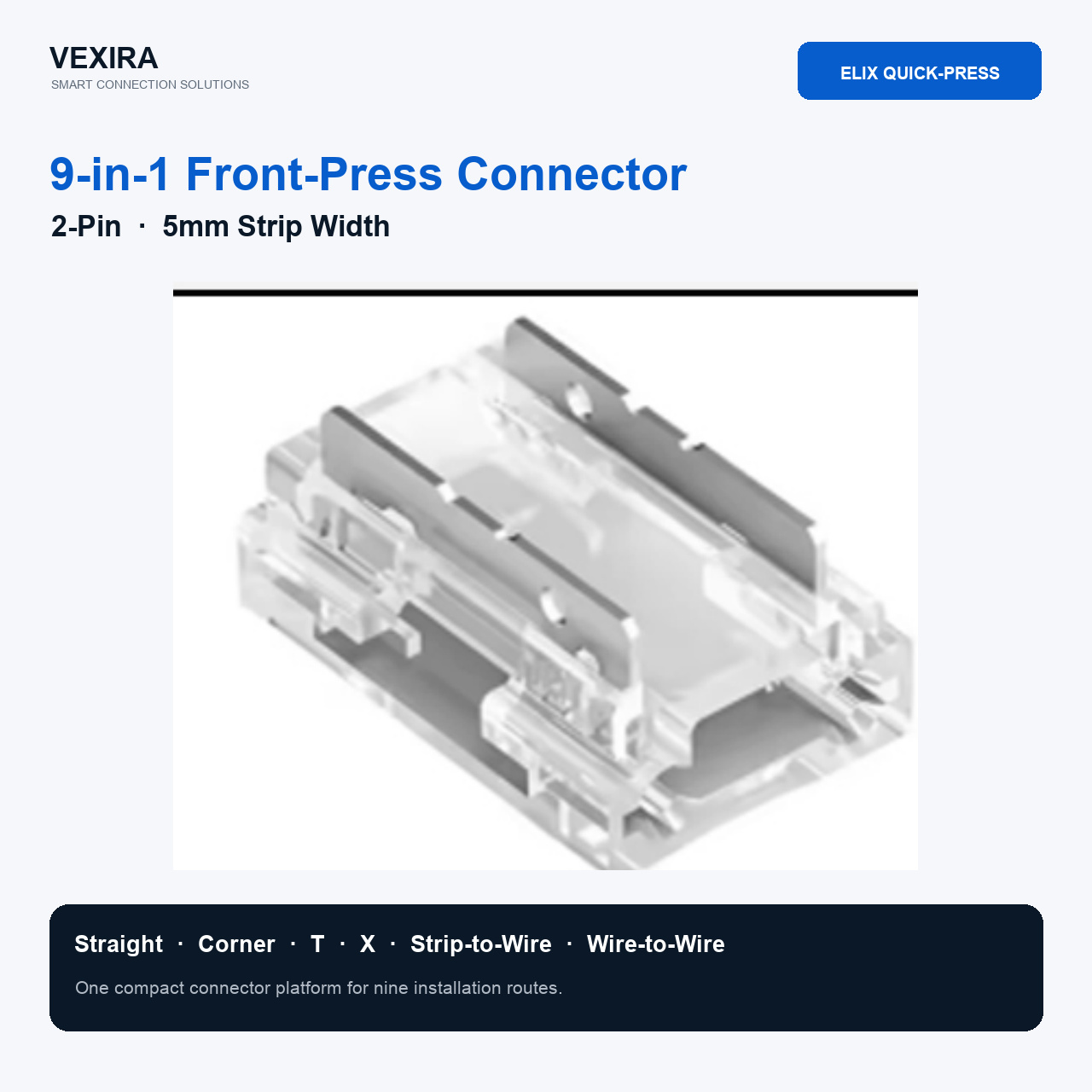 9IN1-Q-2P-5 9-in-1 Front-Press Connector