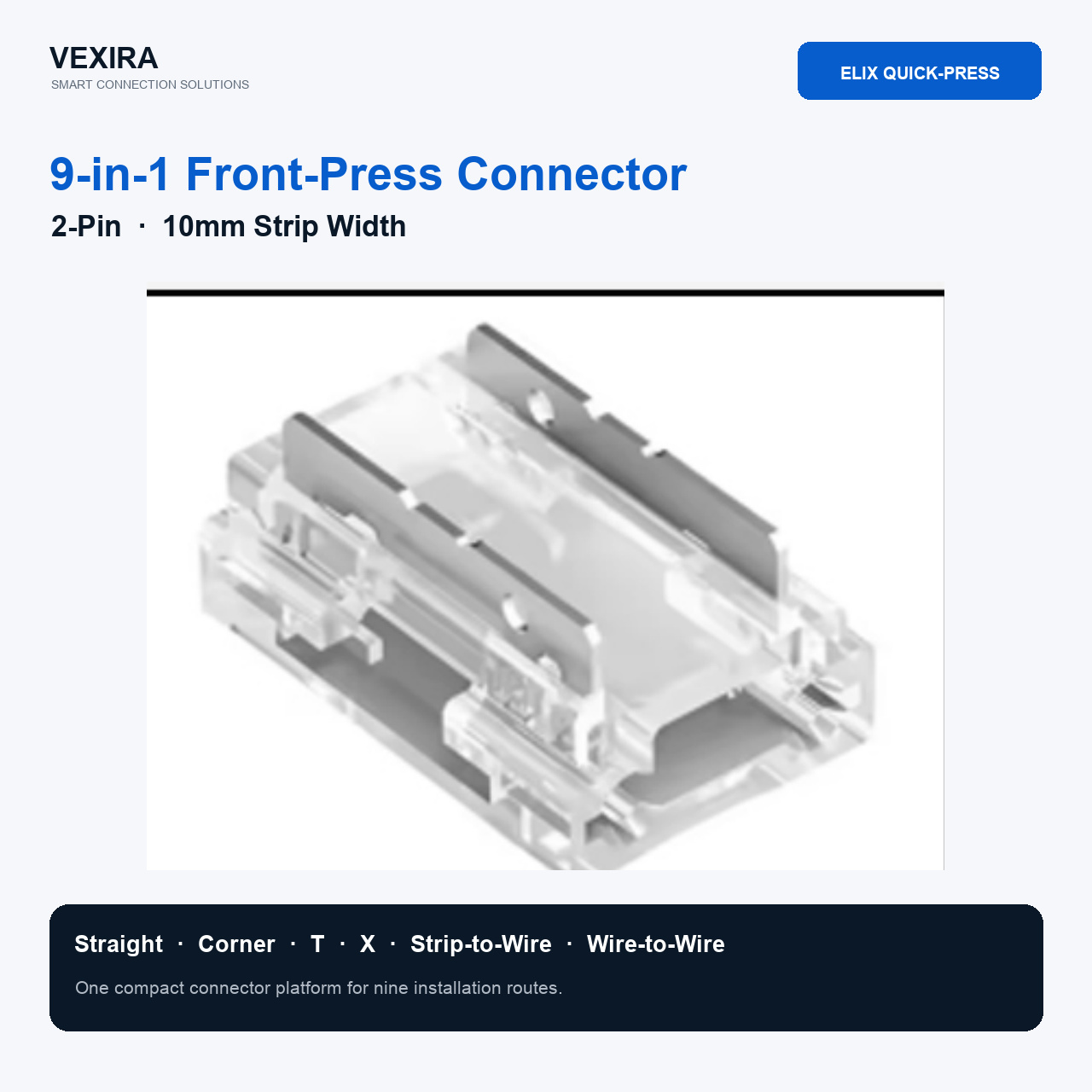 9IN1-Q-2P-10 9-in-1 Front-Press Connector